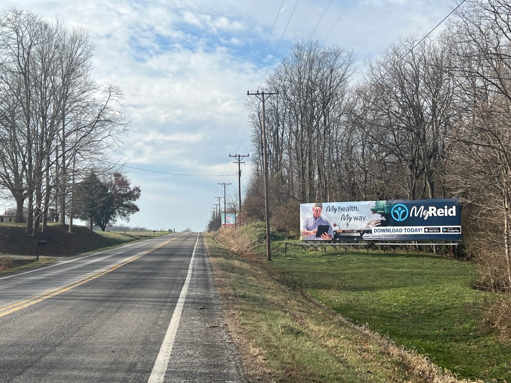 Billboard in Connersville, Indiana by Porter Advertising. Fayette County