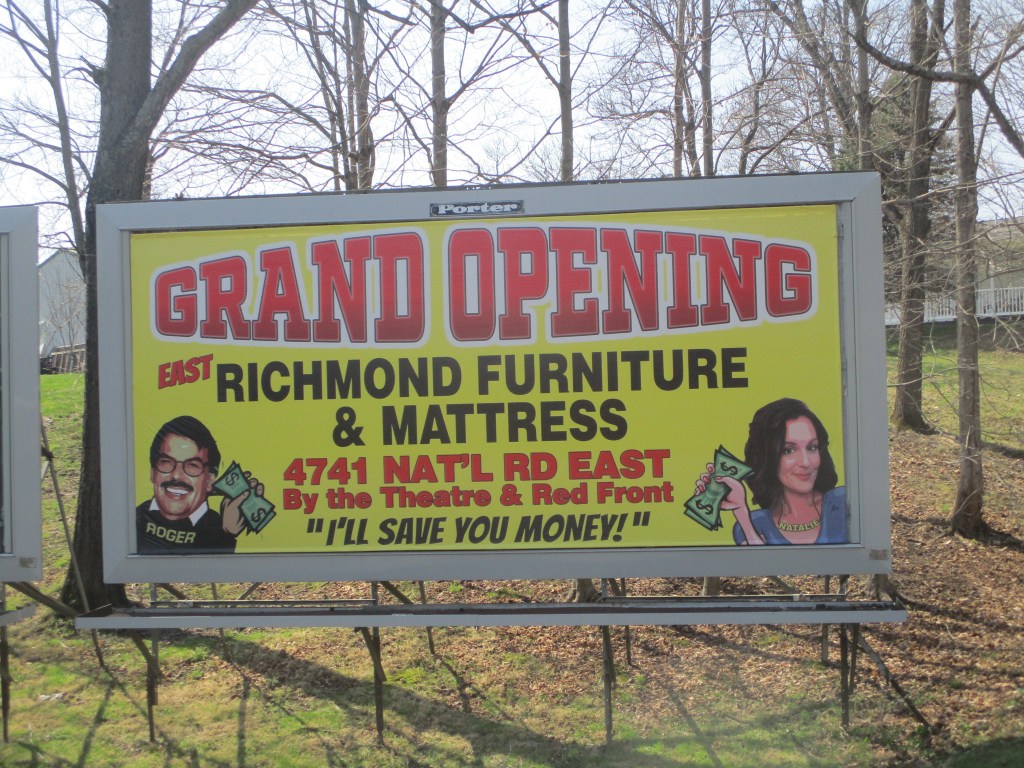 East 5th Street Liberty Road 2. Richmond Furniture & Mattress: Outdoor poster billboard designed for cost-effective advertising in Connersville, Indiana. Photo Gallery. Projects. OOH. Porter Advertising.