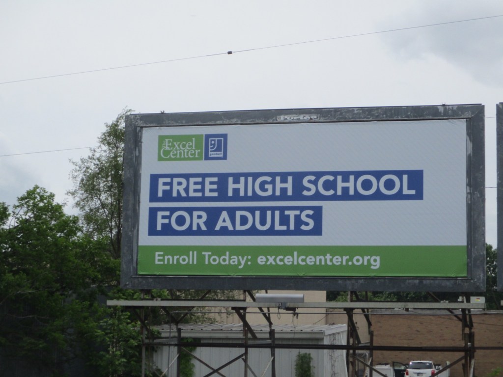 NW 5th RR #1 Excel Center. Outdoor poster billboard designed for cost-effective advertising in Richmond, Indiana. Photo Gallery. Projects. OOH. Porter Advertising.